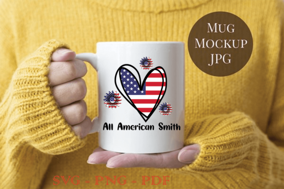 4th of July All American Smith SVG Graphics & Print Templates