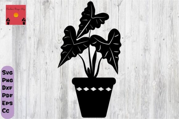 Alocacia Tree Graphics for Print Templates
