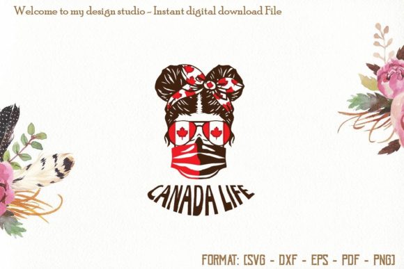 Canada Life Girl Svg: Graphics for Print Templates & Crafts