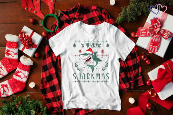 Christmas Shark Graphic: Print Templates with Creative Flair