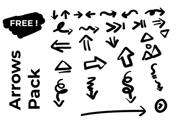 Doodle Collection of Arrows: Graphics for Freebies
