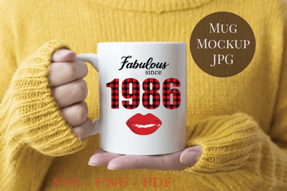 Fabulous Since 1986 SVG Graphics for Print Templates