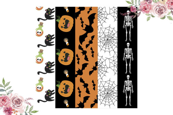 Halloween Pattern Graphics for Print Templates